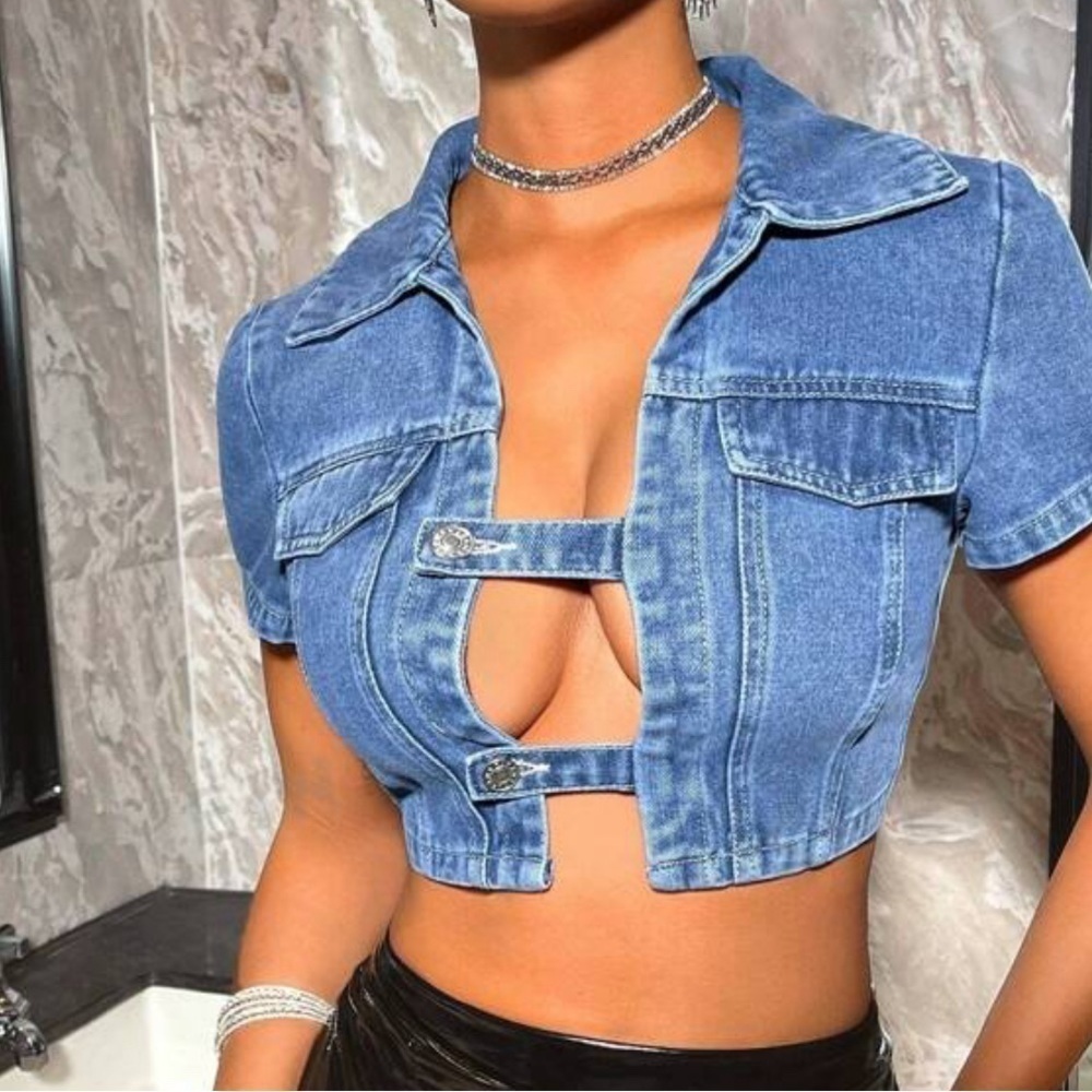Crop Denim Top
